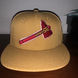 New Era Atlanta Braves Panama Tan Prime Edition 59Fifty Fitted Cap 678